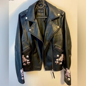 Floral Leather Jacket